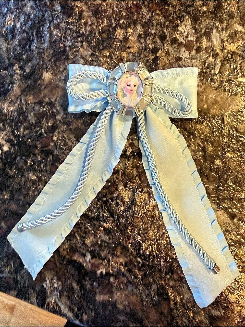 Super Smalls Disney Frozen Elsa Icy Elegance Hair Bow Blue & White